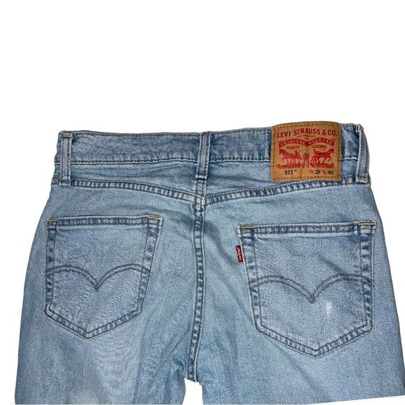 Levi's Men's 5'11 Stretch Slim Fit Distressed Jean - Picture 7 of 10